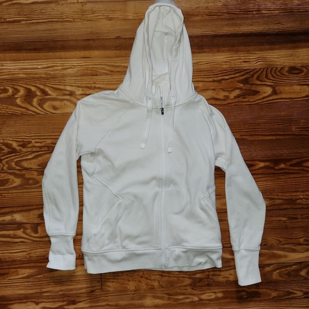 Athleta Women's Classic White Hoodie - Picture 2 of 4